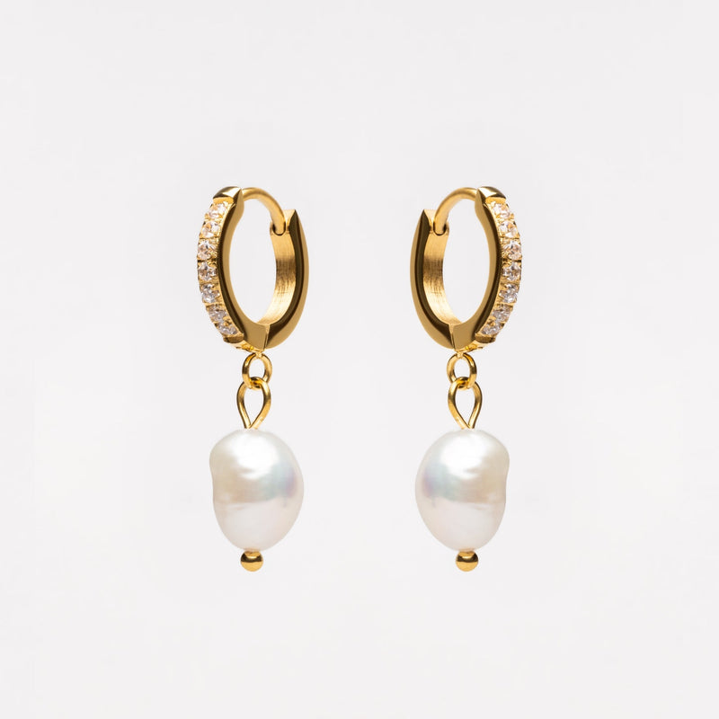 Freshwater Pearl Hoop Earrings