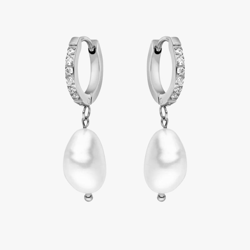 Freshwater Pearl Hoop Earrings